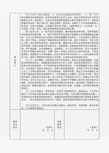 优团先进事迹模板,优团推荐表主要事迹 -第1张图片-马瑞范文网