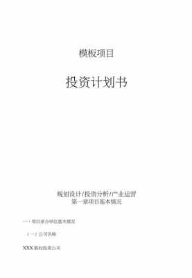 工程项目投资计划书范文-工程投资计划报告模板-第2张图片-马瑞范文网