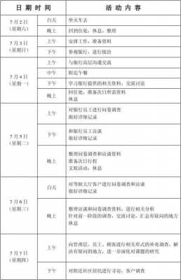 暑期实践日程安排模板_暑期实践时间安排-第2张图片-马瑞范文网