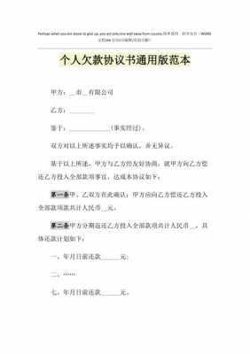 个人债务关系模板,个人债务协议书怎么写 -第2张图片-马瑞范文网