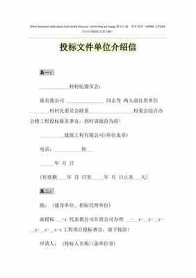 单位介绍信标书模板范文 单位介绍信标书模板-第3张图片-马瑞范文网