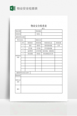 物业工程部安全检查模板图片-第1张图片-马瑞范文网