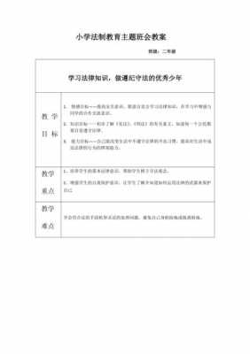 小学法制课教案模板,小学法制课教案模板下载 -第2张图片-马瑞范文网