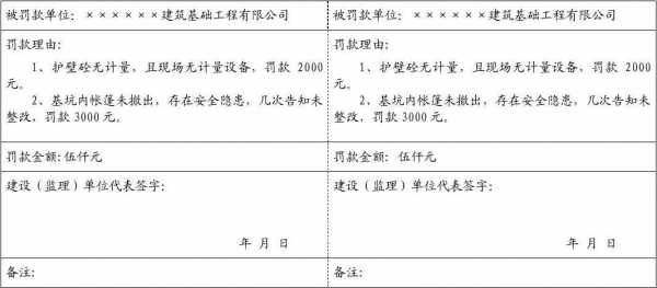 施工人员罚款单表格模板 施工员罚款单模板下载-第3张图片-马瑞范文网