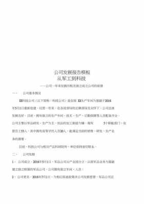 企业发展报告模板_企业发展报告模板怎么写-第1张图片-马瑞范文网