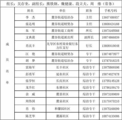 领导小组成员名单模板（领导小组成员名单表格格式）-第3张图片-马瑞范文网