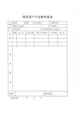  转户口申请表模板「怎么写转户口申请表」-第3张图片-马瑞范文网