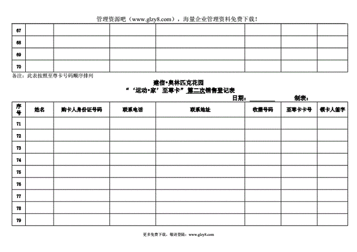 目标认购卡模板（目标认领）-第1张图片-马瑞范文网