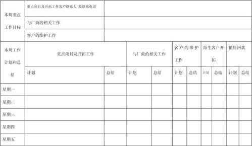 销售部的周计划模板,销售部门周计划 -第3张图片-马瑞范文网