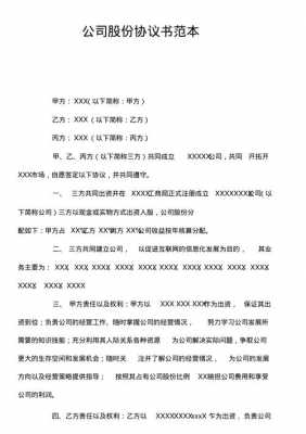 股份协议书模板,公司股份协议书模板 -第2张图片-马瑞范文网