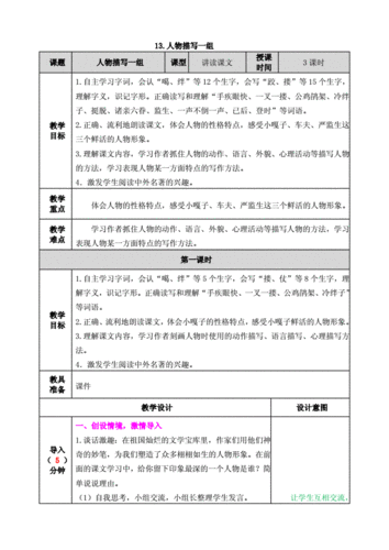 写人物的教案模板怎么写-写人物的教案模板-第3张图片-马瑞范文网