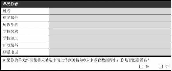 英特尔未来教育单元计划模板-第3张图片-马瑞范文网