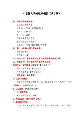 小学写作教学教案模板-第3张图片-马瑞范文网