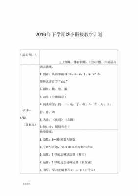 幼小衔接课程方案-幼小衔接课程计划模板-第1张图片-马瑞范文网