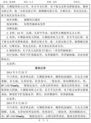 脑梗赛病案小结模板,脑梗塞病案分析报告 -第3张图片-马瑞范文网