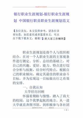 网申银行职业生涯规划模板,中国银行网申职业生涯规划400字 -第3张图片-马瑞范文网