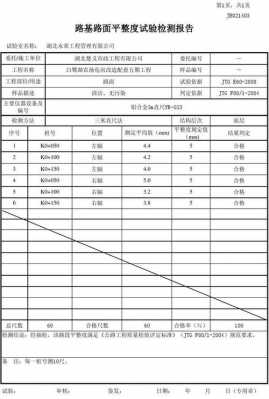 沥青平整度报告模板图片-第1张图片-马瑞范文网