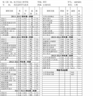 个人大学成绩表模板（个人大学成绩表模板怎么写）-第3张图片-马瑞范文网