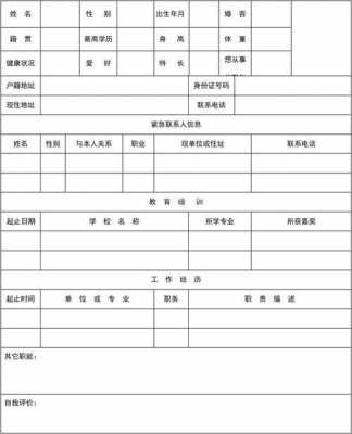 学校入职简历模板,学校入职登记表 -第3张图片-马瑞范文网