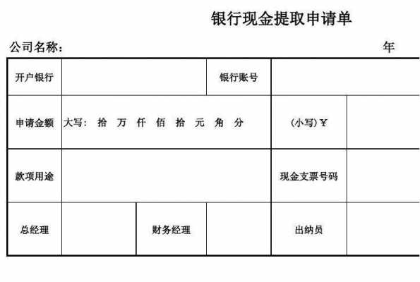 银行卡取现金申请表模板-第2张图片-马瑞范文网