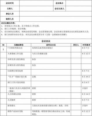 月度会议记录模板-月度会议计划表模板-第2张图片-马瑞范文网