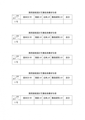 才艺大赛评分表模板,才艺大赛评分表模板下载 -第2张图片-马瑞范文网