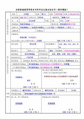 毕业生就业协议填写模板-第2张图片-马瑞范文网