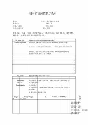 英语阅读课教案模板-第3张图片-马瑞范文网