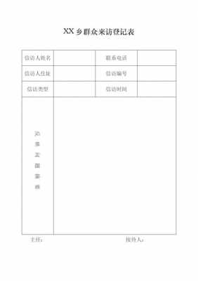  群众接待记录模板「群众来访接待登记范文」-第2张图片-马瑞范文网