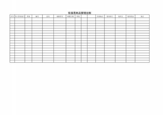 低值易耗台账模板的简单介绍-第2张图片-马瑞范文网