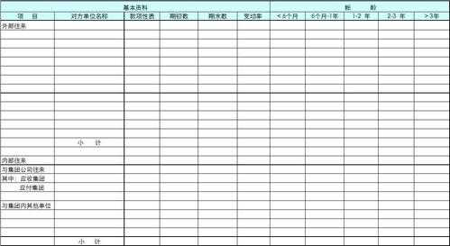 内部往来统计表模板-第3张图片-马瑞范文网