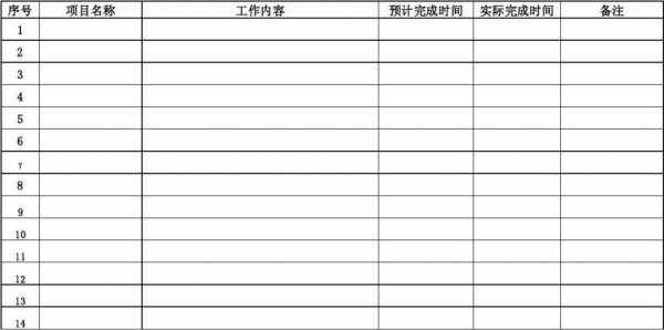 工作计划记录表-工作计划档案模板-第1张图片-马瑞范文网