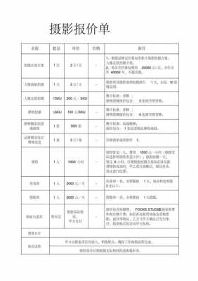 摄影工作室报价单 摄影工作室订单模板-第2张图片-马瑞范文网