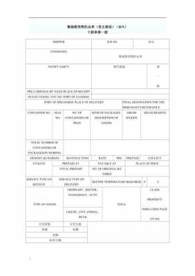 集装箱货物托运单模板图片-集装箱货物托运单模板-第1张图片-马瑞范文网