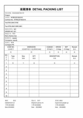 外贸包装清单模板-第2张图片-马瑞范文网
