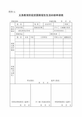 关于贫困补助申请表的模板的信息-第1张图片-马瑞范文网