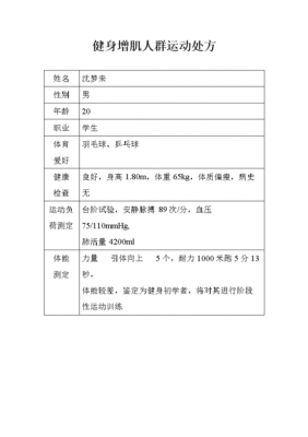 运动处方表格举例 运动处方个性化模板-第3张图片-马瑞范文网