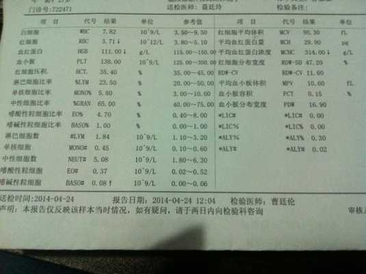 血常规化验单模板-第1张图片-马瑞范文网