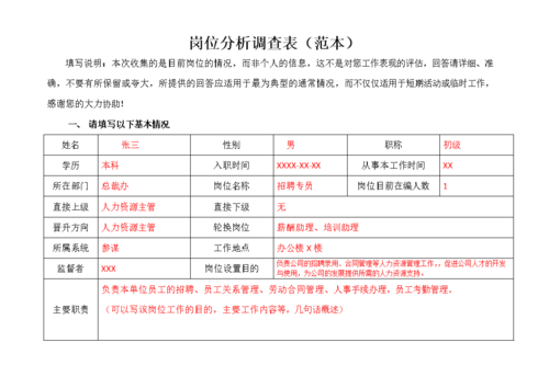 工作分析调查表模板（工作分析调查报告怎么写）-第3张图片-马瑞范文网