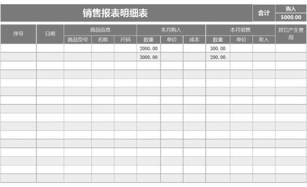 财务销售表格模板_财务销售表格模板下载-第3张图片-马瑞范文网