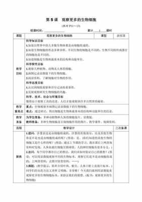 生物课时教案模板_生物 教案-第3张图片-马瑞范文网