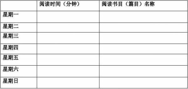 亲子读书计划表格模板图片-第2张图片-马瑞范文网