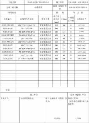 敷设电缆记录模板图-敷设电缆记录模板-第2张图片-马瑞范文网