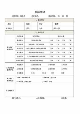 面试评估记录表 面试评估表模板doc-第2张图片-马瑞范文网