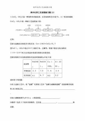  工业流程题模板「工业流程题高中化学」-第3张图片-马瑞范文网