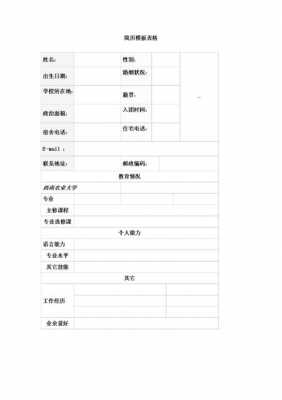  个人简介表格模板下载「个人简介表格模板下载手机版」-第1张图片-马瑞范文网