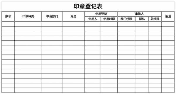 印章保管登记-印章保管记录表模板-第2张图片-马瑞范文网