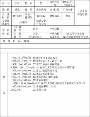 干部简况表简历怎么写-干部简历模板-第1张图片-马瑞范文网