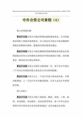 中外合资经营章程模板_中外合资企业经营条例-第3张图片-马瑞范文网