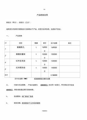 销售家具货物合同模板（家具购销合同范本）-第3张图片-马瑞范文网